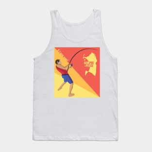 Sunset fishing Tank Top